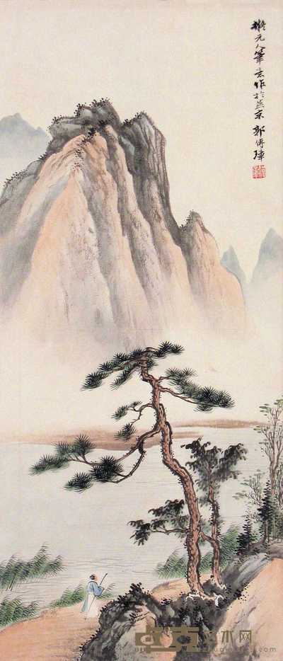 郭传璋 山水 立轴 55×24cm